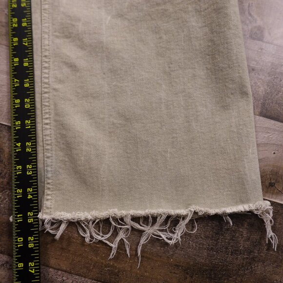 ZARA Cargo Pants Women’s US 4 Sage Khaki Utility Cropped Streetwear High Rise - Picture 4 of 9